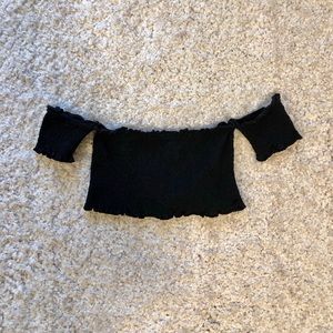 ZARA black crop top size: Small